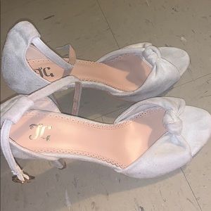Light grey suede heels by JG size 9